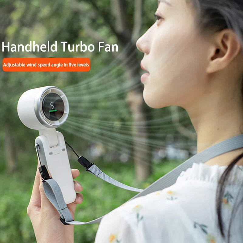 Hanging Neck Outdoor 180 Degree Folding Desktop Mini Electric Fan