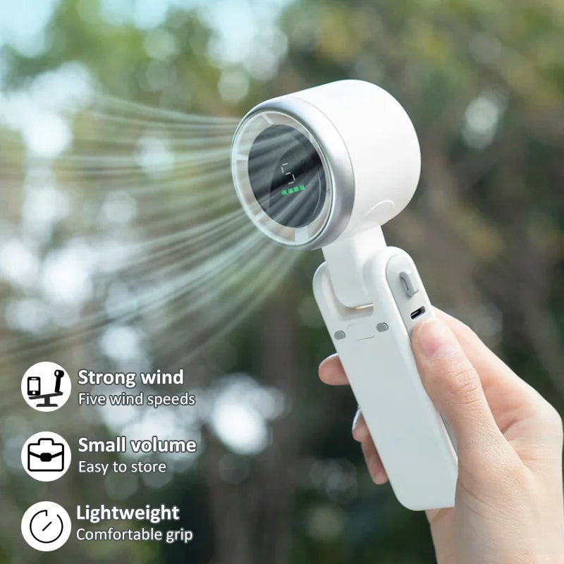 Hanging Neck Outdoor 180 Degree Folding Desktop Mini Electric Fan